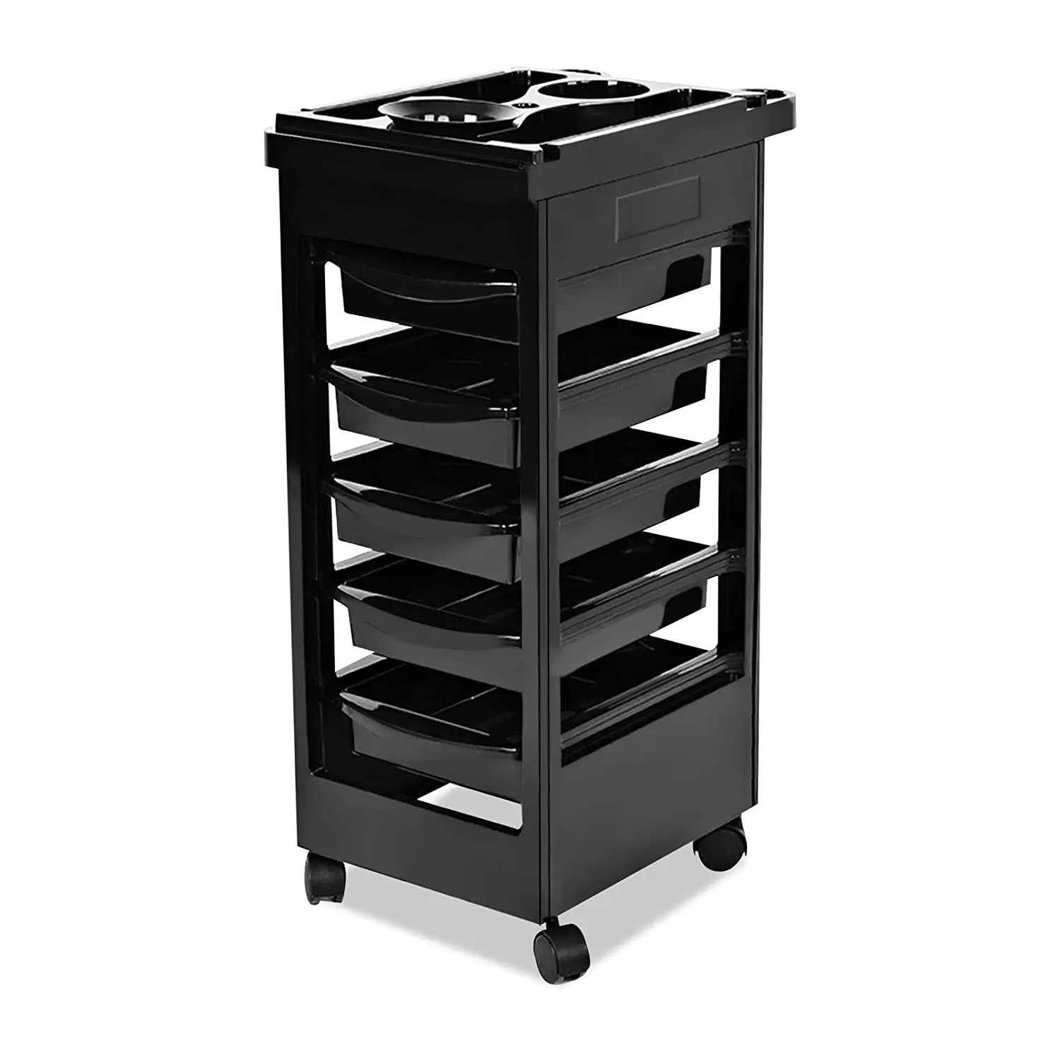 Salon Barber Cart Trolley Tray, Adjustable Height Rolling Wheels