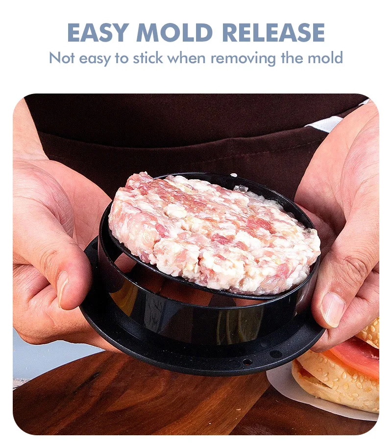 BBQ Accessories Hamburger Meat Press and Patty Maker Combination Kitchen Tool Set with Rice Ball Mold