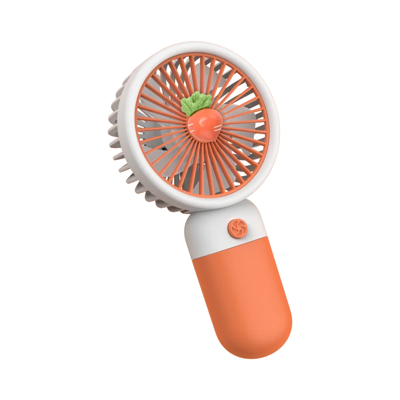 2022 cute ventilador mini fruit ABS Low noise USB rechargeable handheld hand eyelash air cooling cordless portable fan