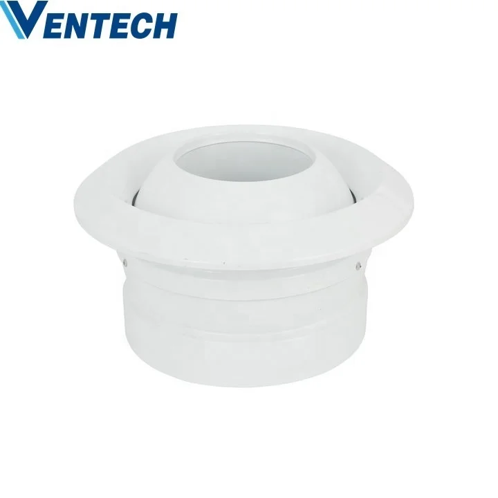 Air Conditioning Aluminum Adjustable Round Ceiling Diffuser Air Diffuser With Plastic Damper