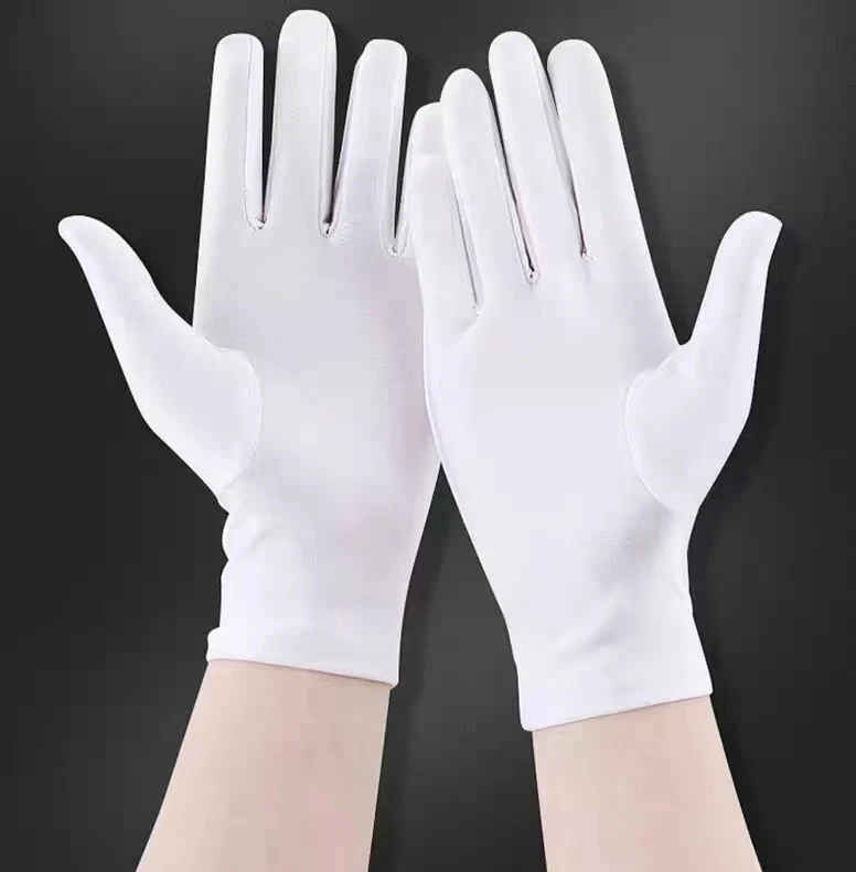 High quality Cotton/Nylon Marching Gloves, Formal Tuxedo Honor Guard Parade Gloves, Eczema and Dry Hands Eczema gloves