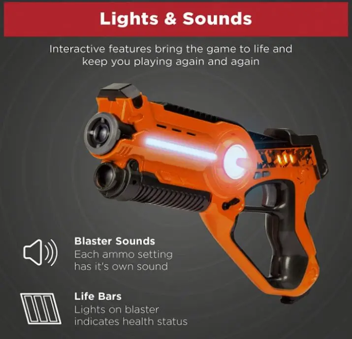 Hot sale set of 4 infrared laser tag set for kids and adults with synced blasters and vests laser gun toy outer door game