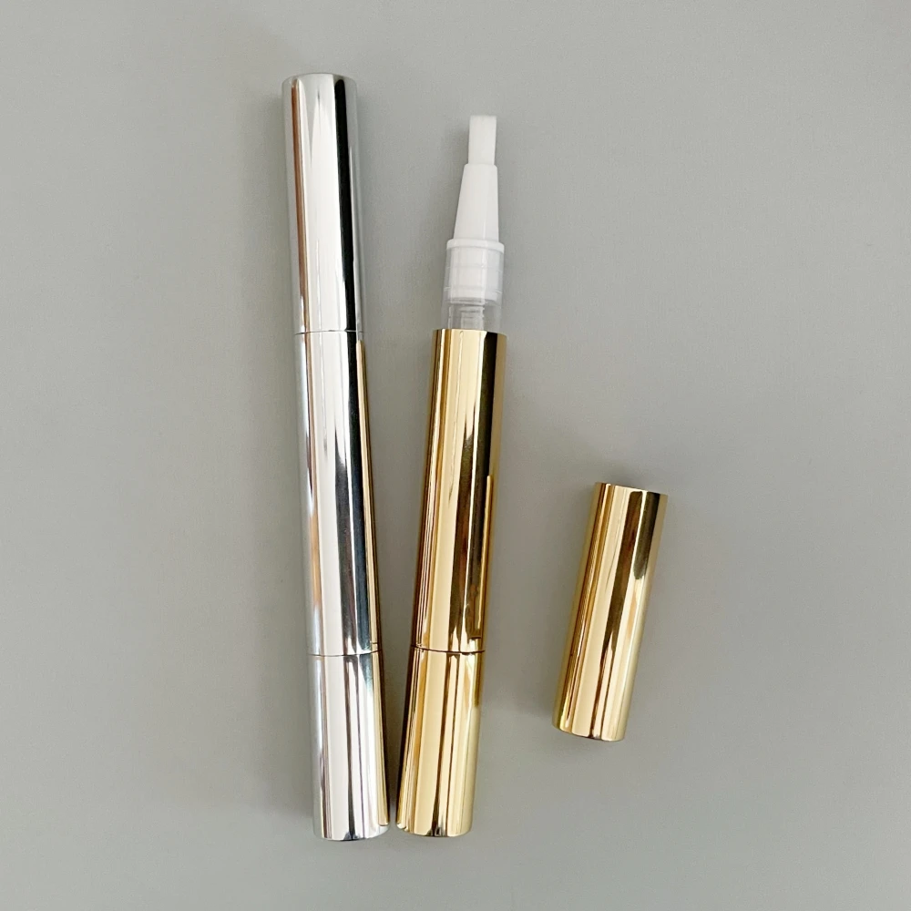 2ml Aluminum cosmetic Twist pen with brush nail care Cuticle oil Eye Cream teeth whitening empty Lip Gloss pen