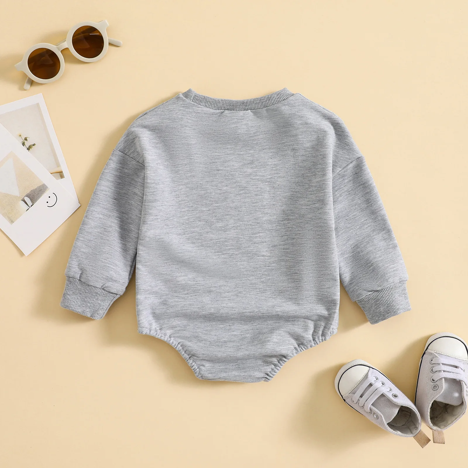 INS Halloween Autumn Unisex Letter Print Color Blocked Sleeve Romper Hooded Baby Jumpsuit Newborn Baby Clothes Cotton