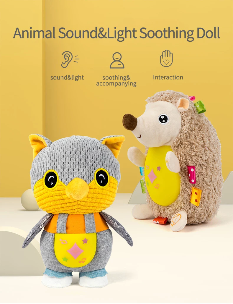 2022 new design luxury electronic plush baby lullaby prenatal doll toys with music