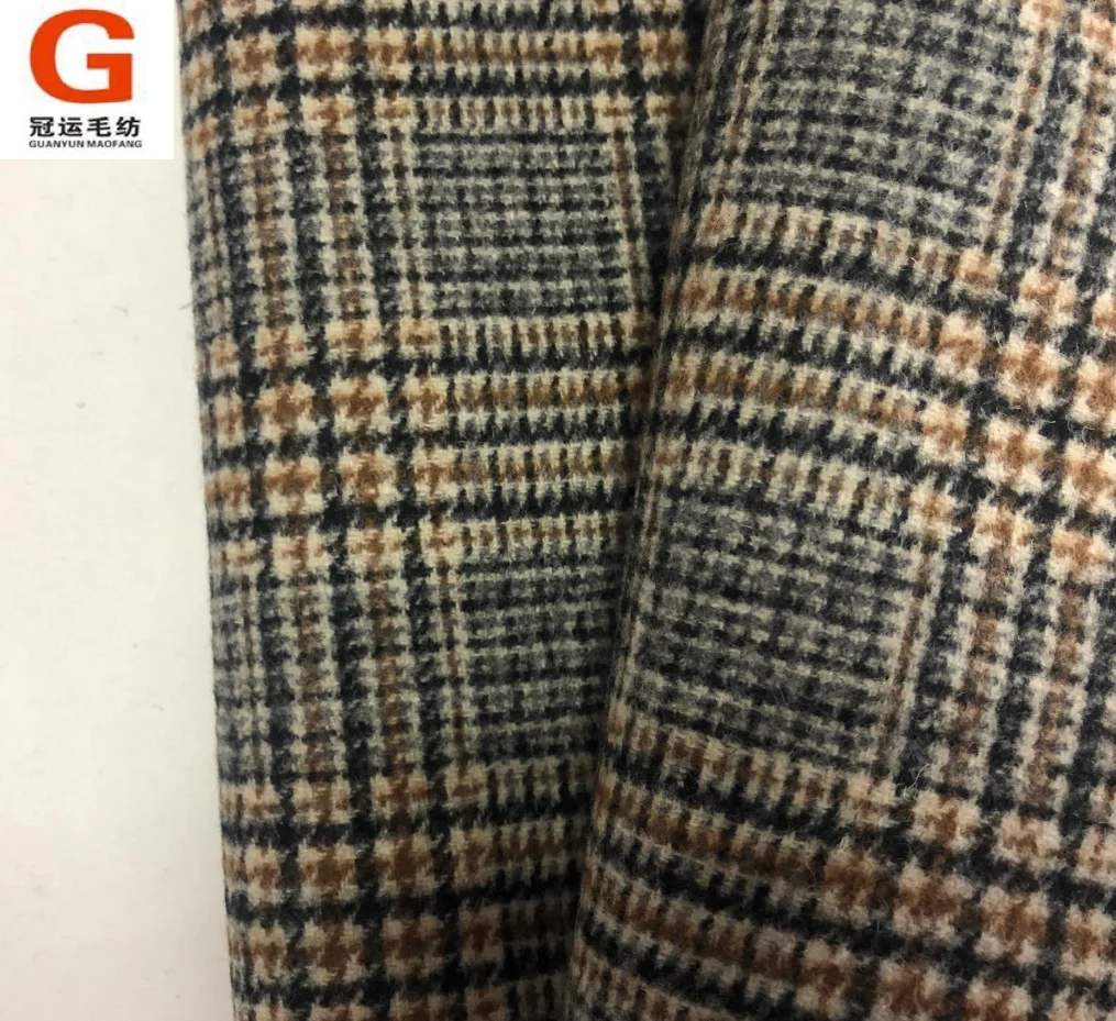 Китайский производитель шерсти Классическая трафановая Клетчатая Шерстяная Кашмирская шерстяная ткань оптом