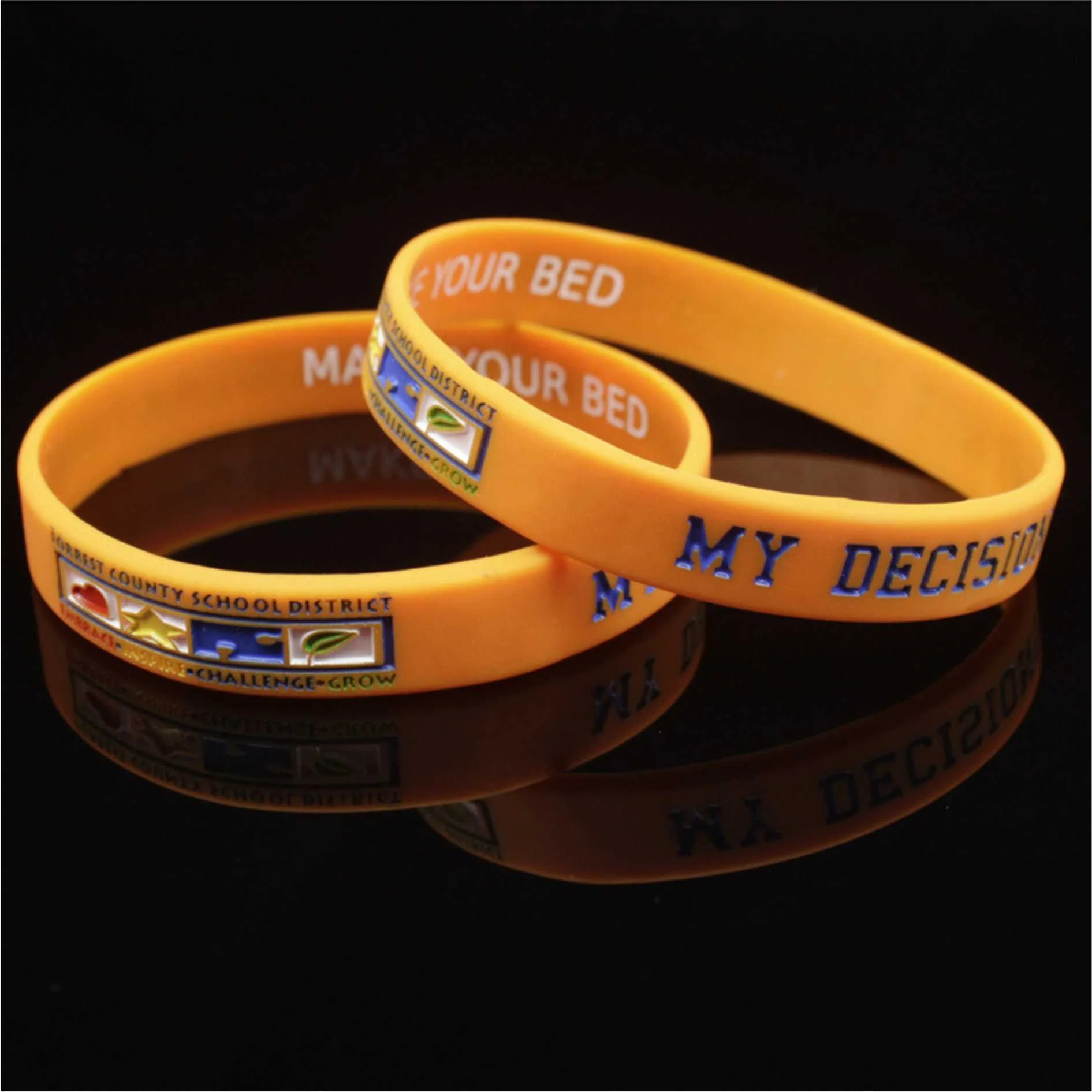 Promotional Customized Logo Soft PVC Plastic Silicone Bracelet