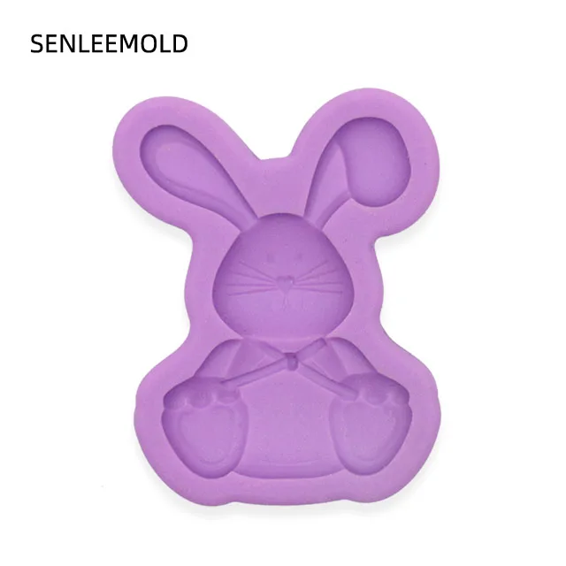 3d animal easter bunny cake decorating tools with chocolate fondant clay decoration silicone mold