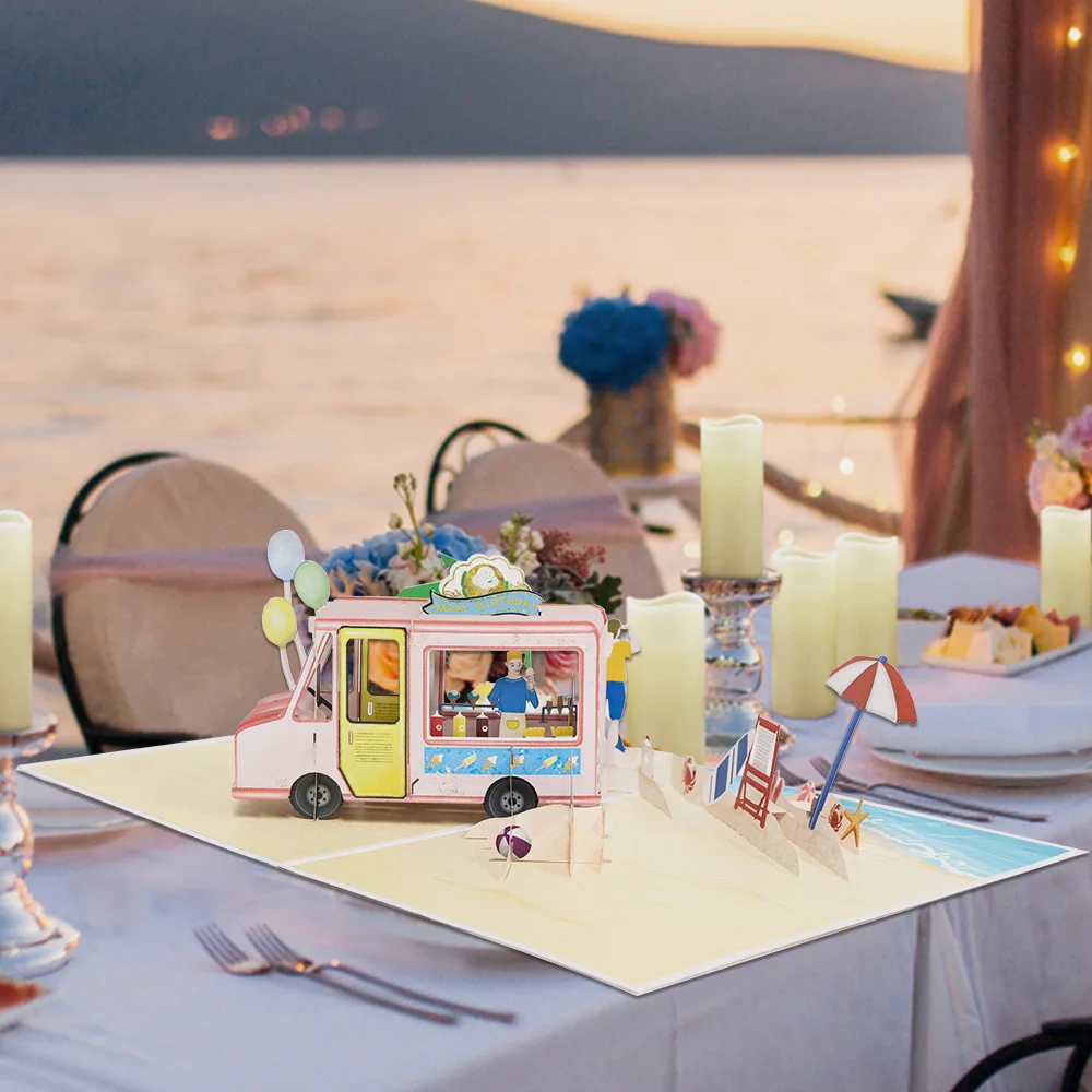 Happy Birthday Handmade Pop Up Card Greeting Card 3D Birthday Card For Birthday with Envelope