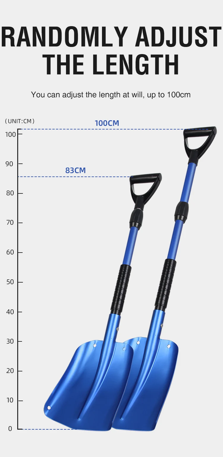 Heavy duty Folding snow shovel extendable multi functional snow shovel for Car SUV Van