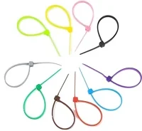 JOYELEC 100pcs/bag Color Self-Locking Nylon Wire Cable Zip Ties Cable Ties White Black Colorful Organiser Fasten Cable