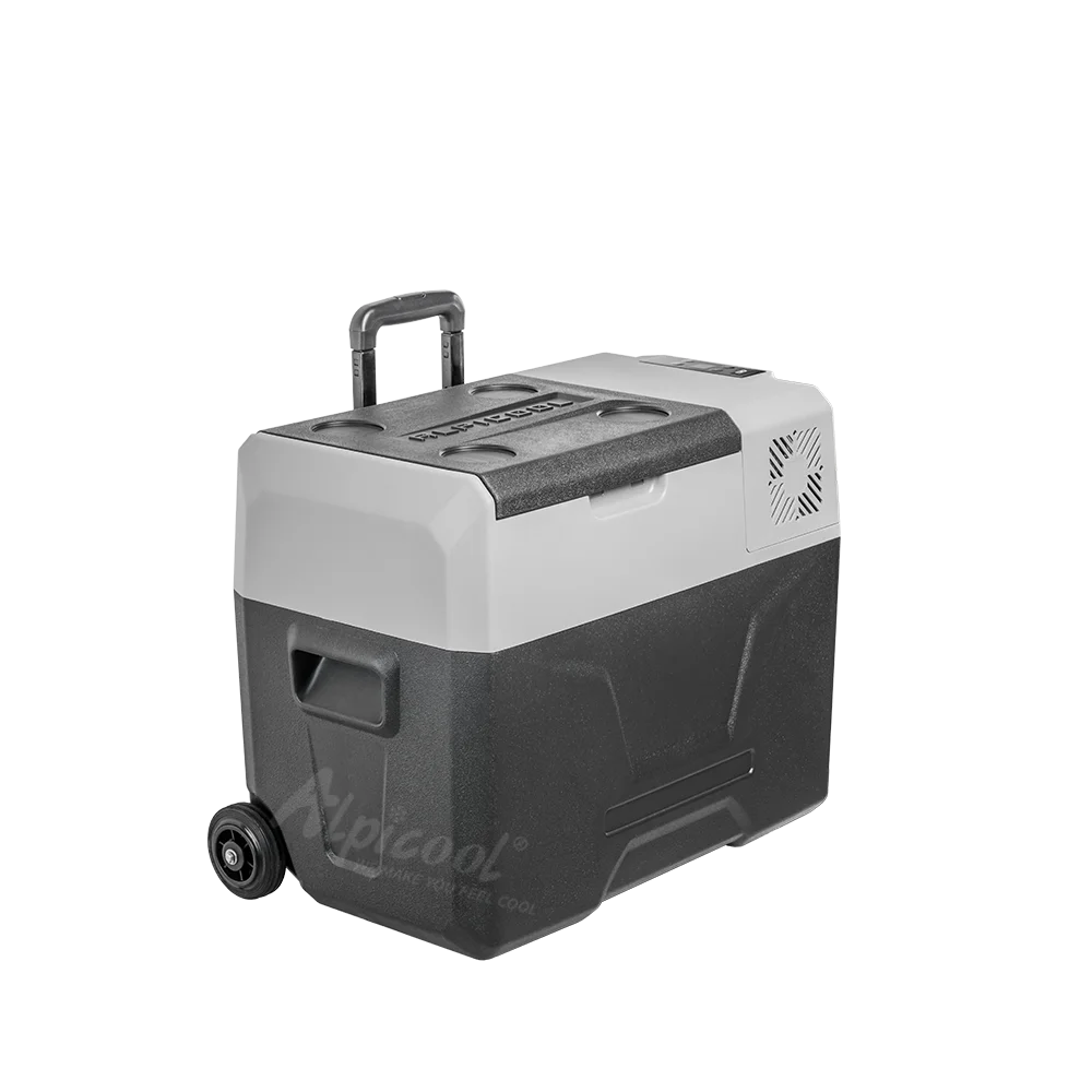 CX40 dc compressor professional truck 39.3L car fridge mini 12v electronic control car refrigerator with wheels and handle
