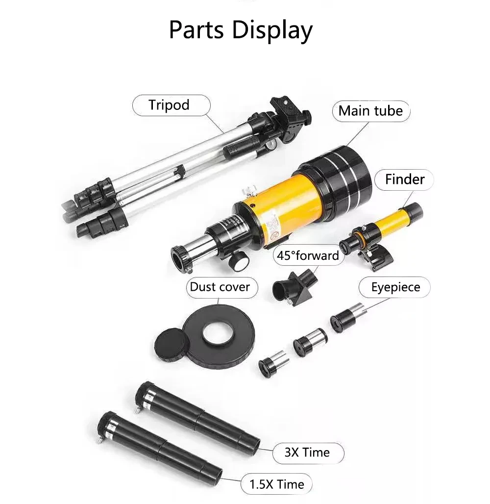 Professional Astronomical Telescope 70MM Eyepiece 150Times Zoom High-Power Night Vision Deep Space Star View Universe Telescope