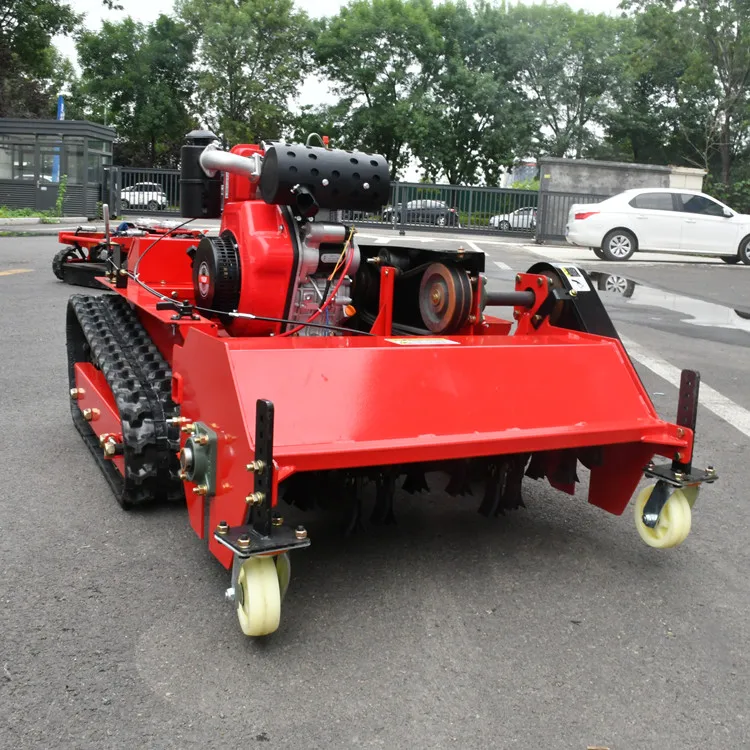 rubber crawler robot diesel oil Self Propelled Garden remote control Lawn Mower 15HP