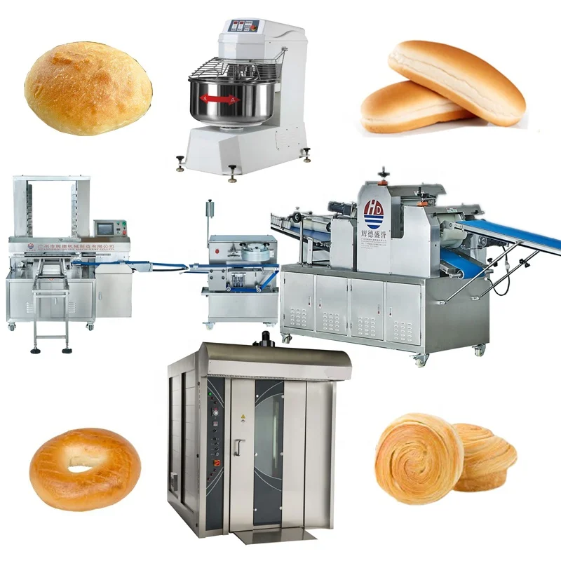 Complete Milk Bread Filling Bun Bread Roller Production Full Line For Bakery industry