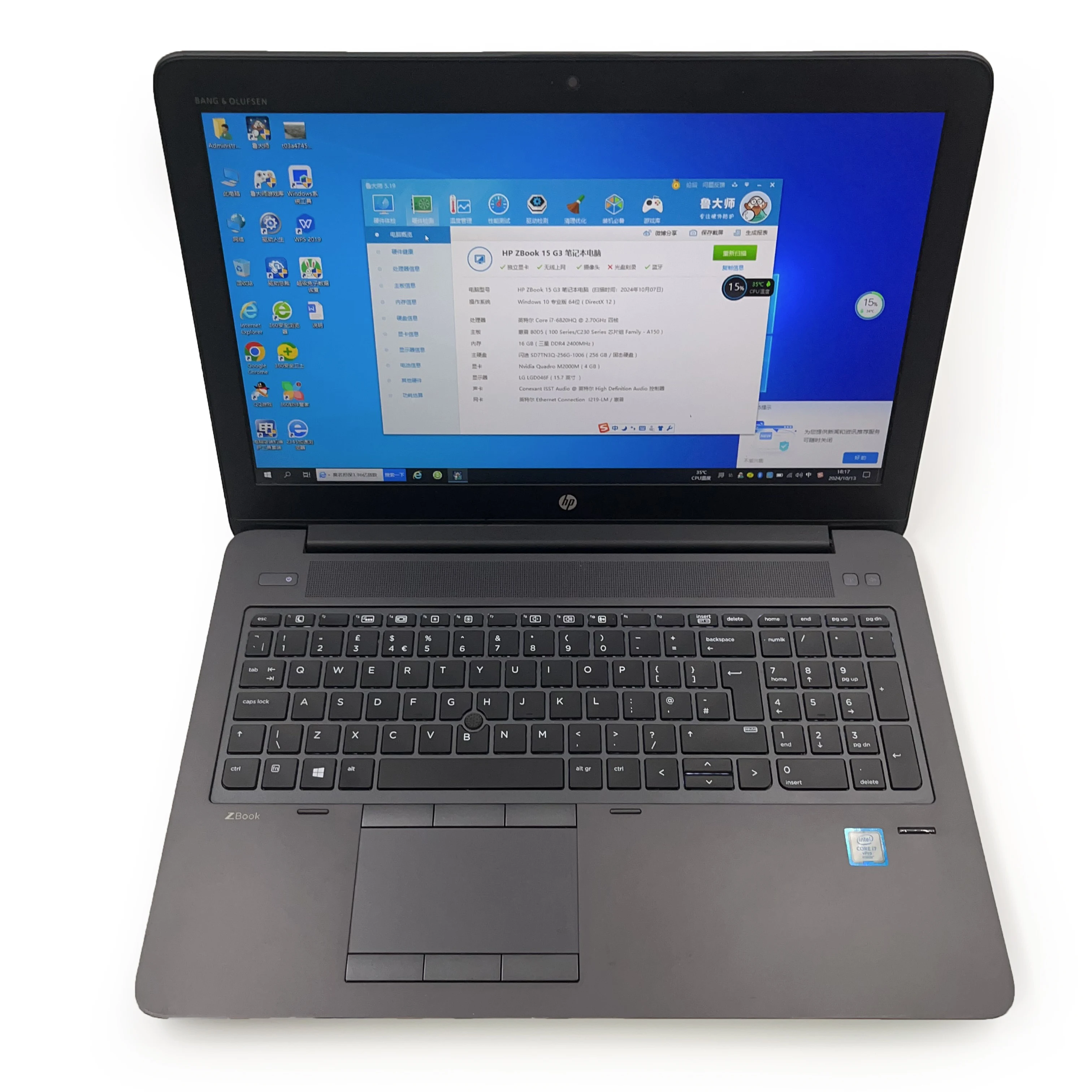 Used Laptops for HP Zbook 15 G3 Core i7-6820HQ 16GB RAM 256GB SSD Second Hand Laptop 15.6 Inch Wn10 Gaming Laptop used