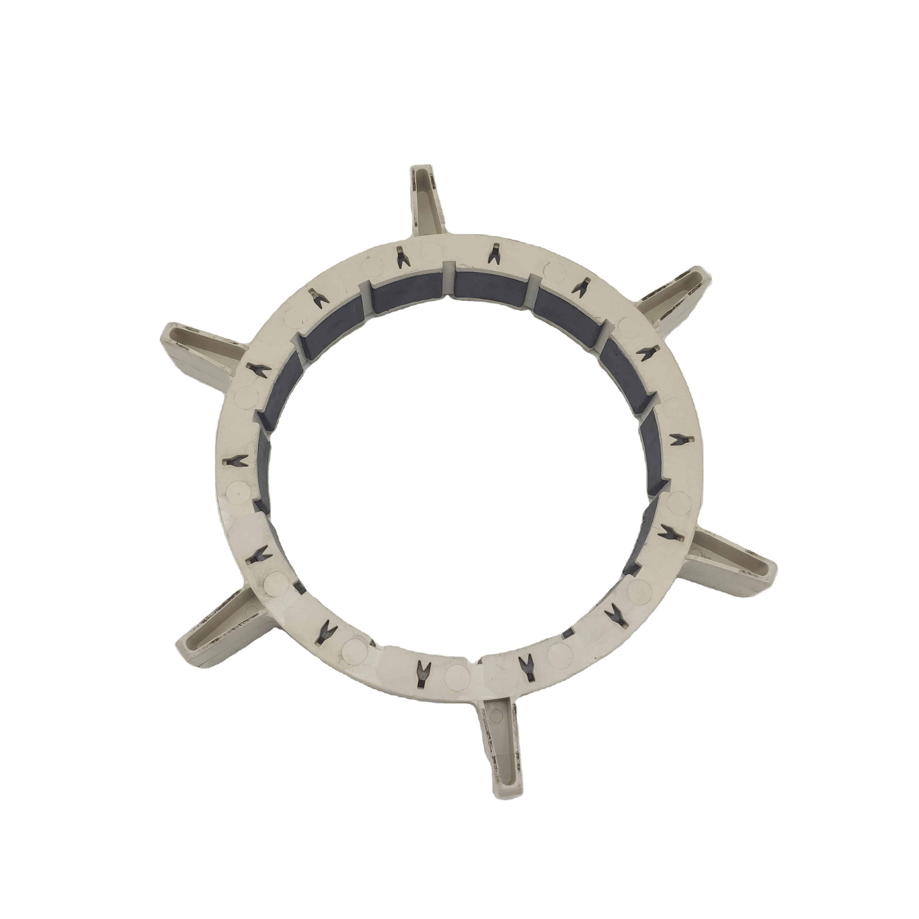 OEM/ODM 14poles  Permanent magnetic ring Silver Ferrite magnet material  for dc ceiling fan motor rotor magnet ring