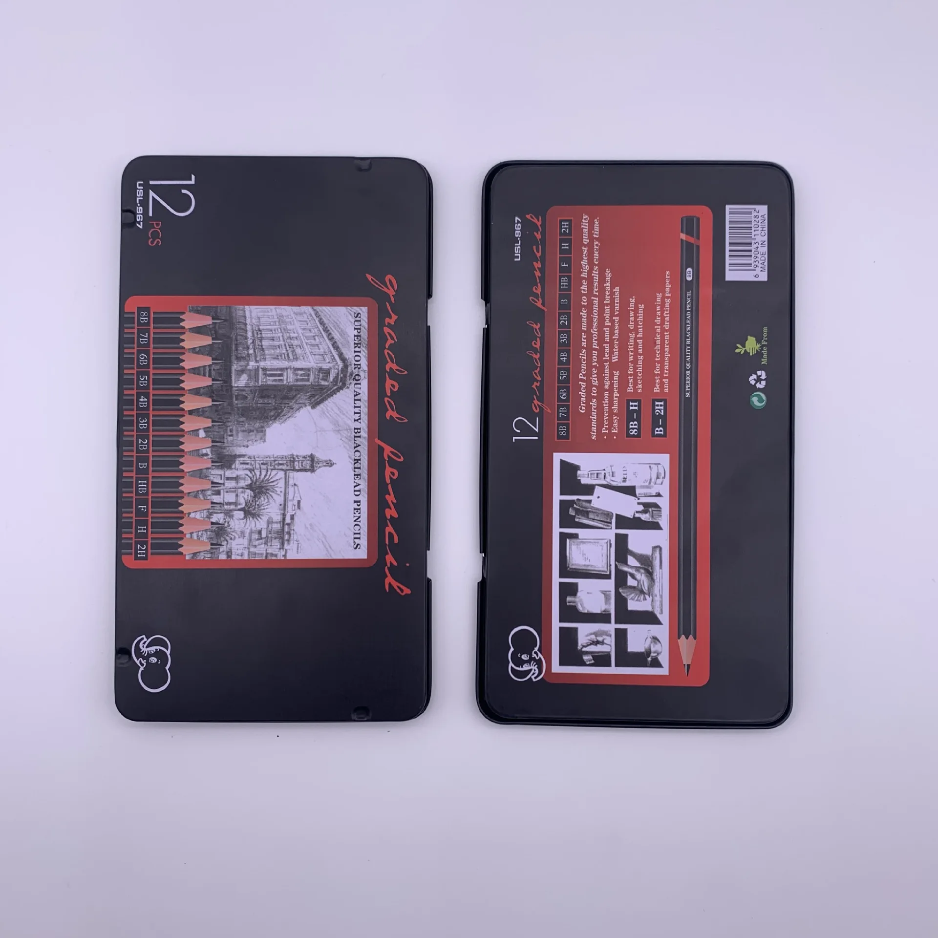 Заводская поставка карандаш для рисования Artline F H B с металлической коробкой