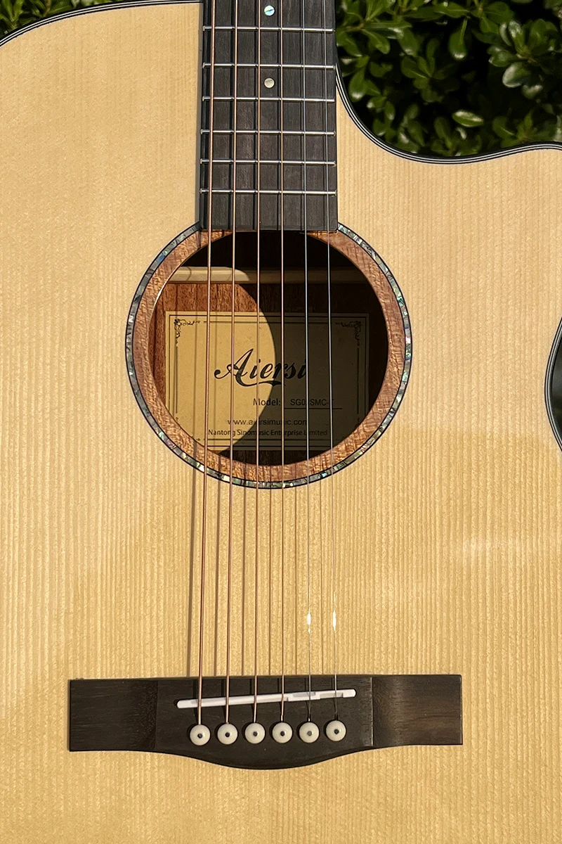 wholesale price Full pack aiersi brand 40 Inch GA body style solid top acoustic guitar for guitarist
