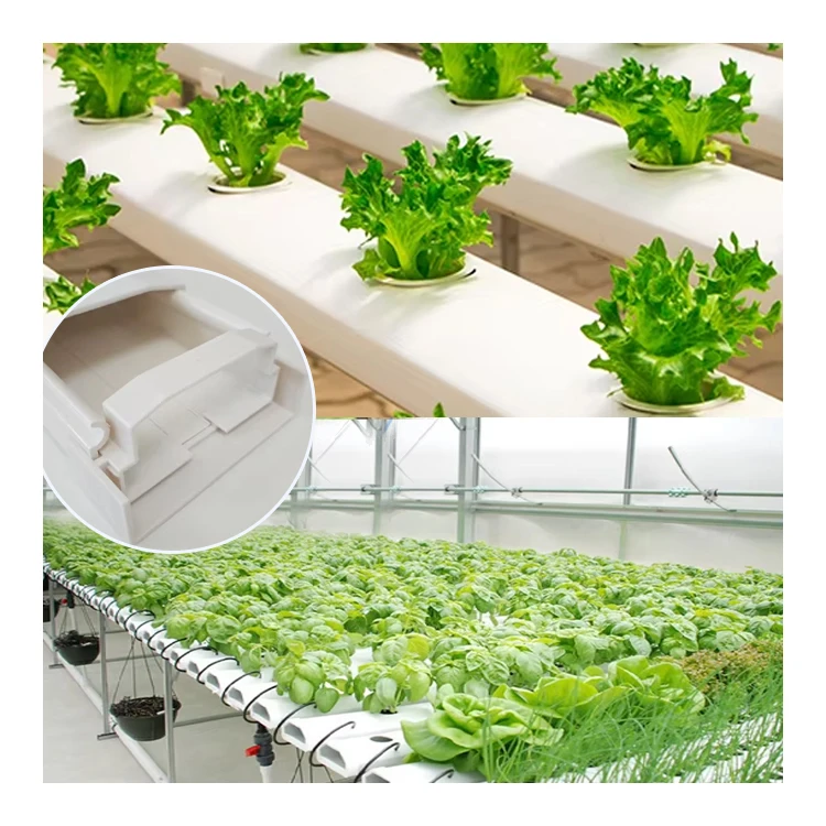 Quality Assurance NFT Gully Hydroponic Pvc Channel Hydroponic Growing Systems For Farm Cultivation Hydroponic Nft Channel