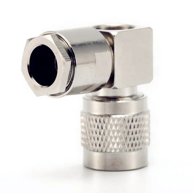 Right Angle TNC Male Clamp Type RF Coaxial Connector for LMR300 LMR400 RG8 5D-FB RG6 Cable