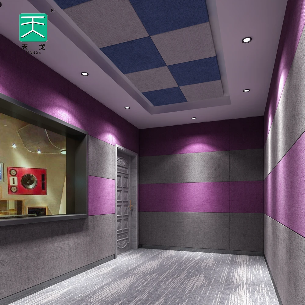 TianGe Fabric Sound-absorbing Home Movie Decoration Insulation Walls Soundproof Cinema Acoustic Panels for Music Studio
