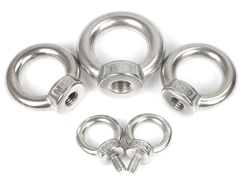 Din580 Full Threaded 316 304 Eye Screw Stainless Steel Lifting Eye Bolt M5 M6 M8 M10 M12 M14