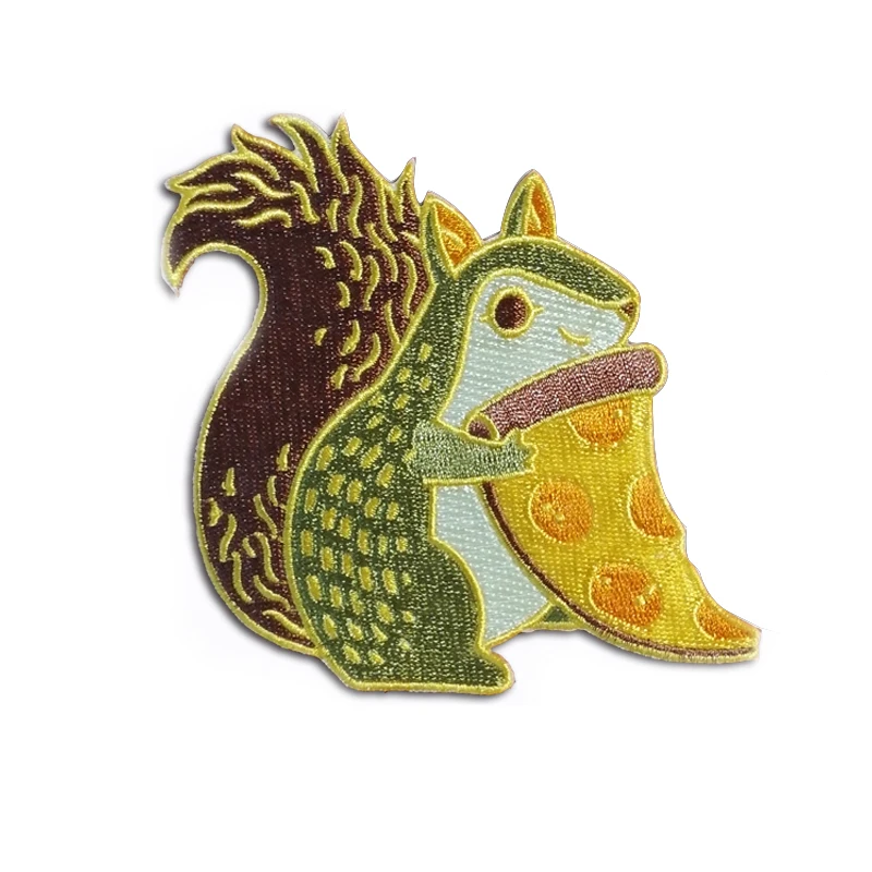 
Support 7 days sample order lead time High Quality Customized squirrel Animal Patches Embroiderd 