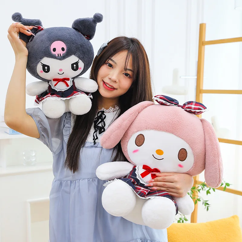Лидер продаж Sanrioed Kuromi Melodi Hello Kt Cat плюшевая игрушка детский подарок на день рождения кукла подушка большого размера