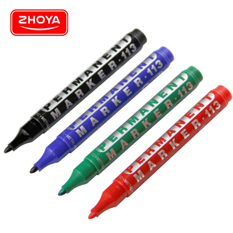 Оптовая продажа Нетоксичная маркировочная ручка, гладкие канцелярские принадлежности Перманентный цветной маркер ручка