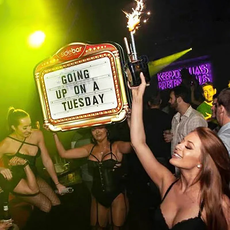 night club  accessories variable message led display signs custom message board  service vip  nightclub bottle presenter