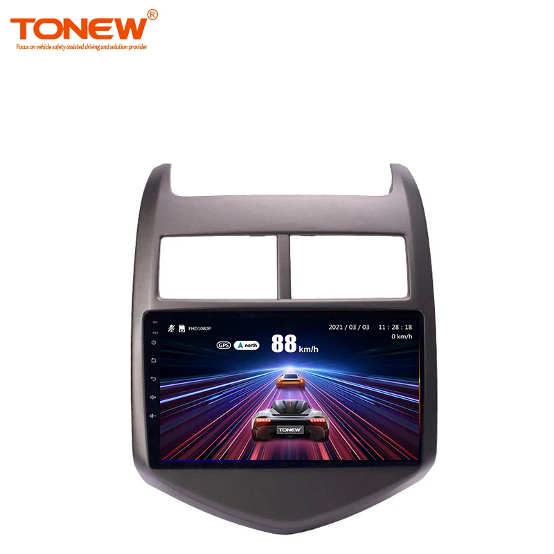 Автомобильный DVD-видеорегистратор TONEW с двумя камерами, Android 10,0, GPS, мультимедийный плеер для Chevrolet Aveo Sonic 2011-2013, автомобильный стерео DVD-плеер