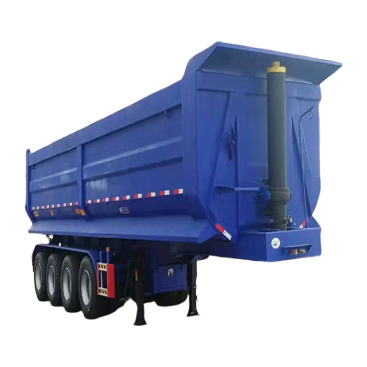 China 40 Ton 50 Ton Truck 3/4axles Side Tipper / Rear Dumper Semi Trailers Tractor Hydraulic Dump Trailer