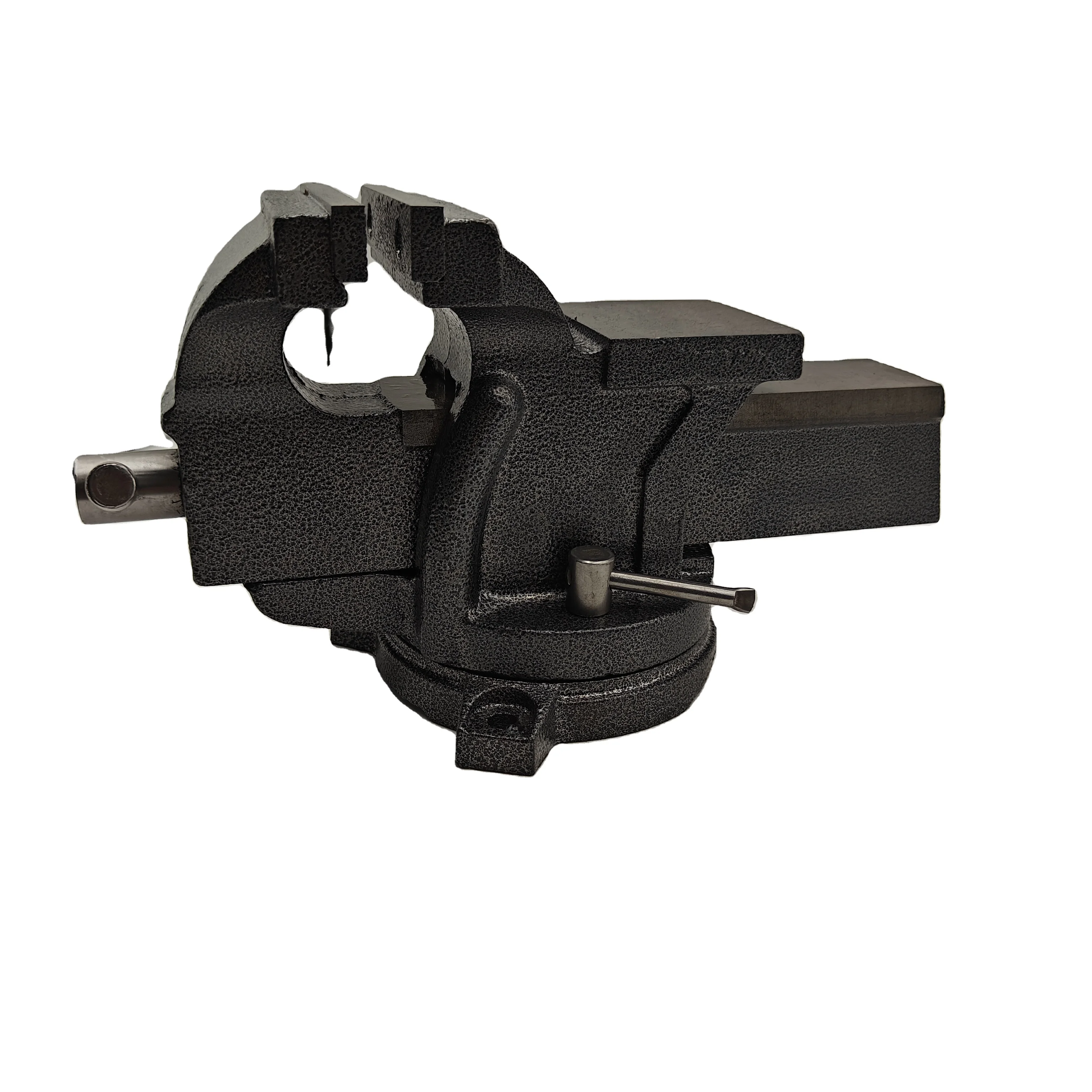 Double Rib Bench Vise Multi-Function Cast Iron Bench Vise with Swivel Base at Great Price