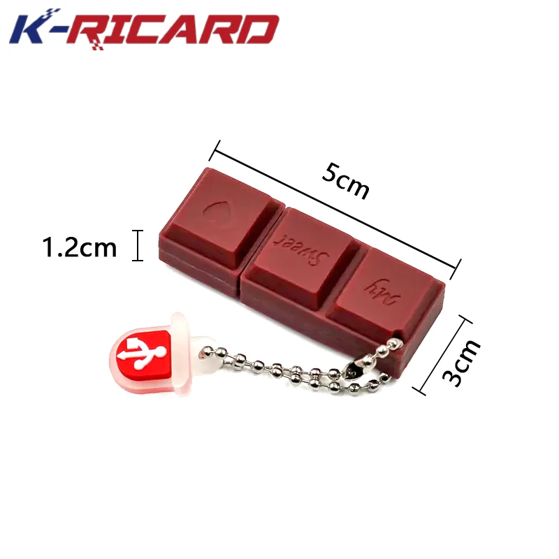 Promotion Chocolate 3D Cartoon Usb2.0 Flash Drive 2GB 4gb 8gb 16gb 32gb PVC Memory Stick U Disk