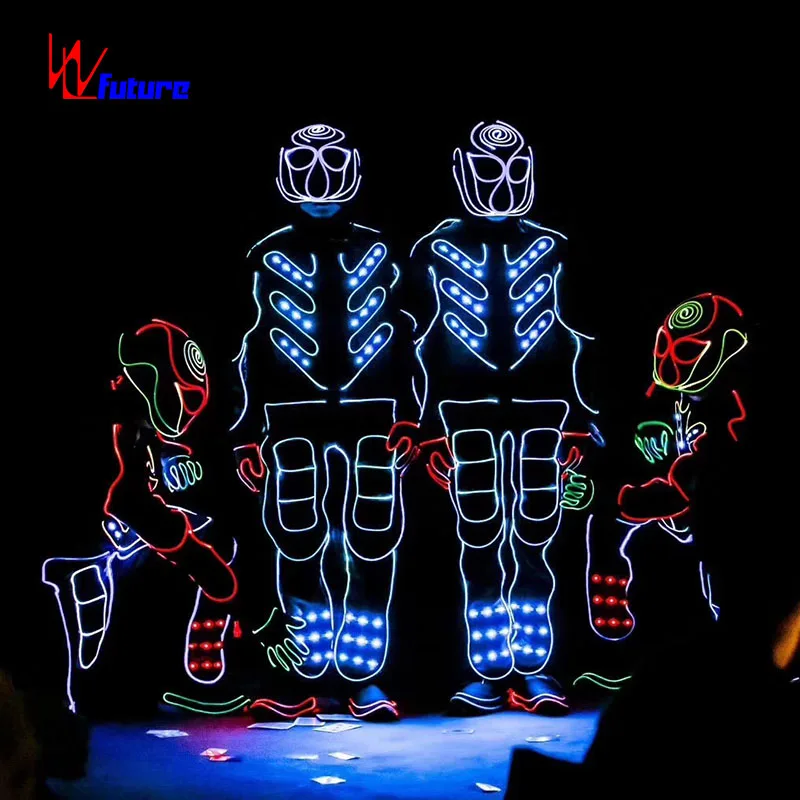 LED-Licht Kostum Attractive Robot Performance Wear for Girls One Size Bra Dress for Stage Performance or Party