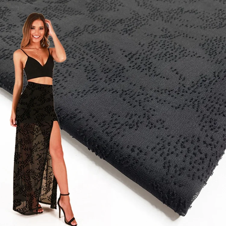 Harvest-tela Lisa Para Vestido Camisa De Mujer Tejido Jacquard 100% Polyester Fabric Breathable Clothing Polyester Fiber