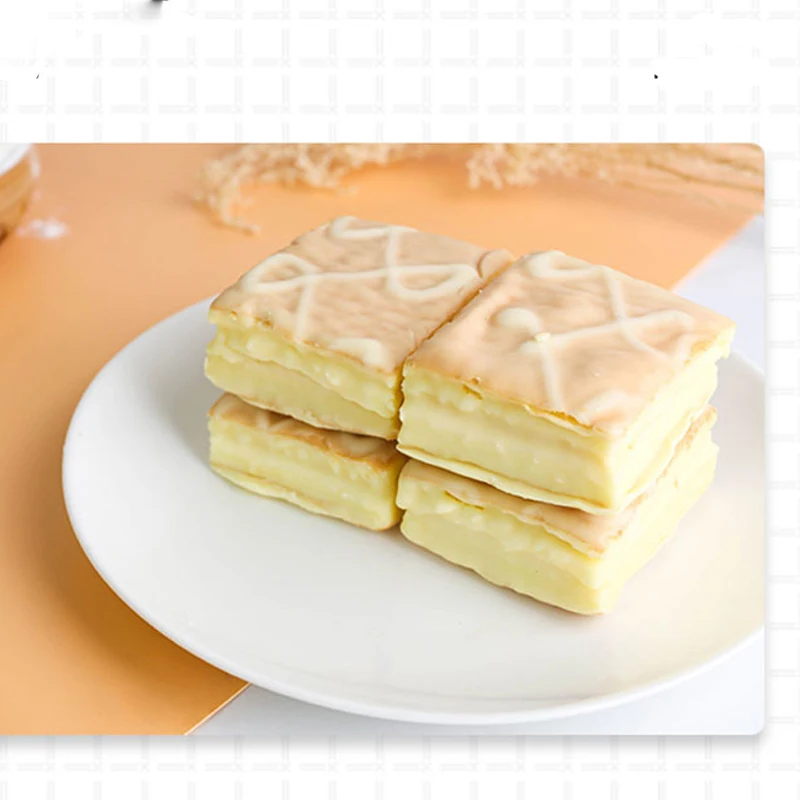 500g box of white chocolate coated pulled snow bran cake dessert wholesale snacks chocolate cake