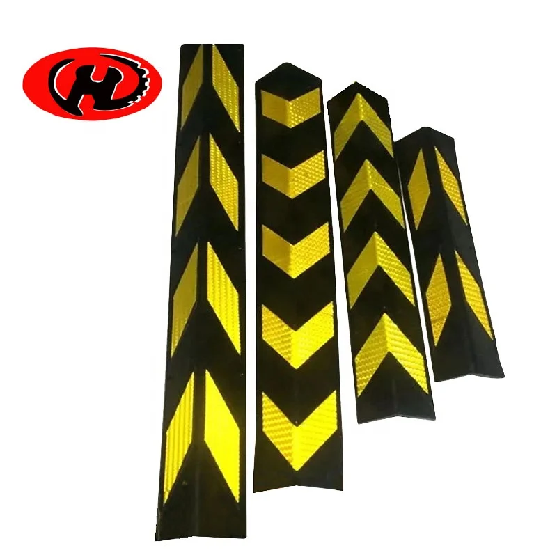 rubber corner guard rubber bumper with reflective sticker