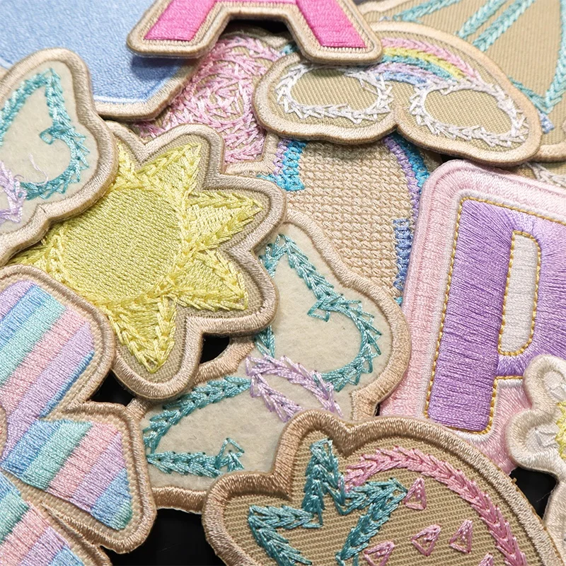 New Design Clothing Iron On Embroidered Patches For Jackets ,Chenille Letter Patches Custom Embroidery