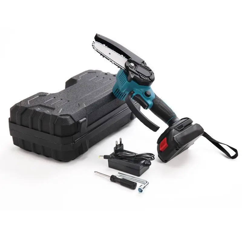 High power 4in 6in electric chain saw garden pruning logging tools handheld electric lithium chainsaw