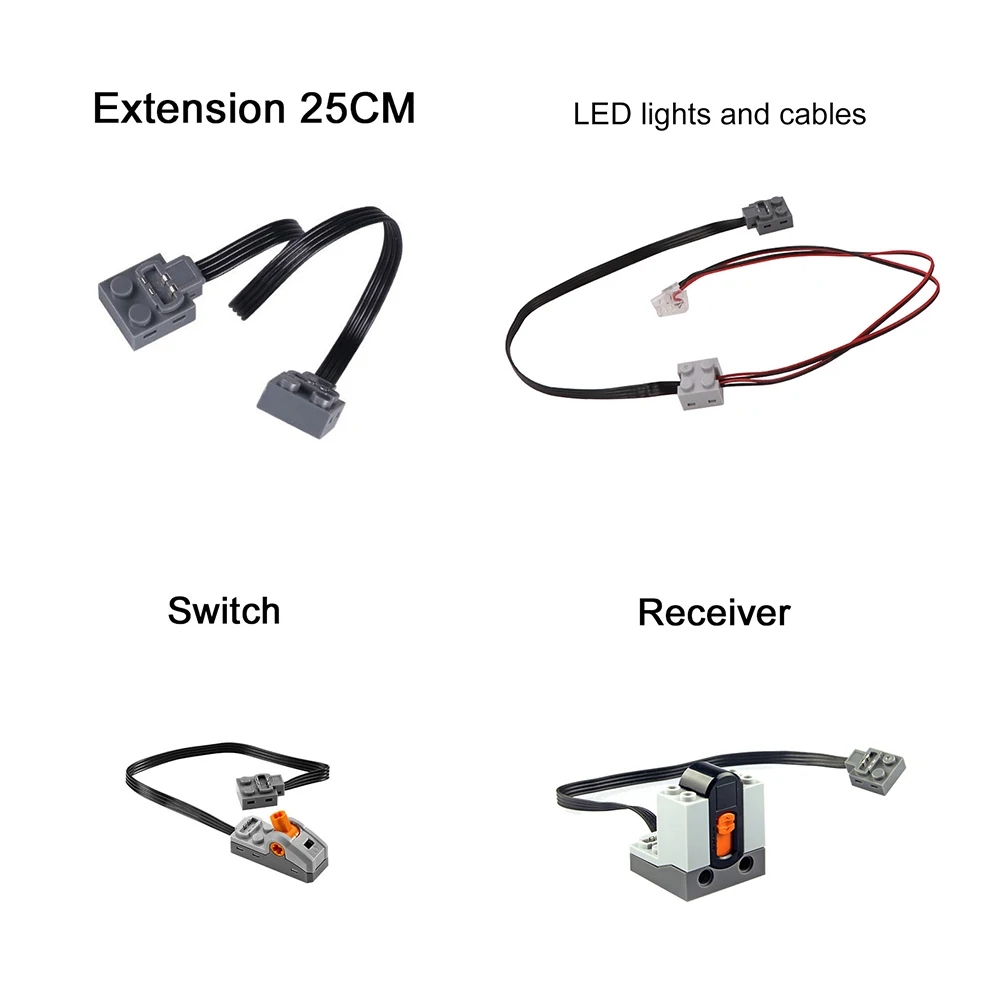 L-motor Technic motor parts compatible for legoeds multi power functions tool servo train electric L-motor PF model sets
