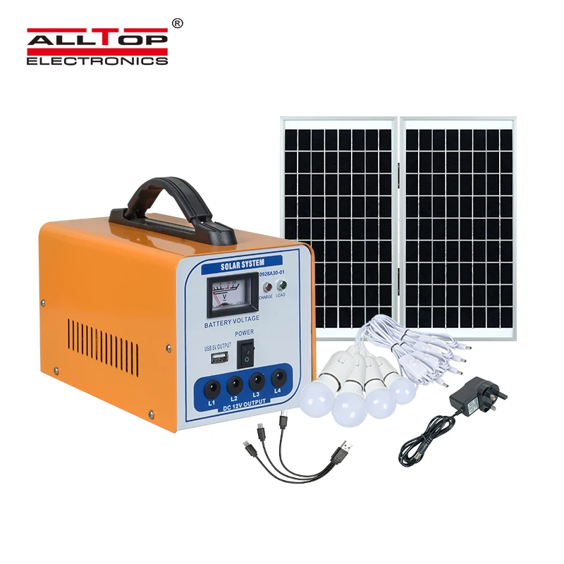  ALLTOP New Design Hight Quality Portable Off Grid Home 30w Solar Power System With The Light
