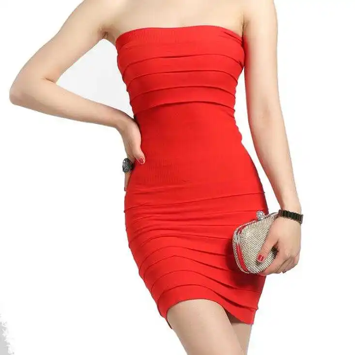 Package hip tube top skirt European and American nightclub dress one-step package hip skirt bride bottoming skirt wholesale