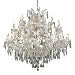 New crystal hotel decorative ceiling big modern european pendent light chandelier for foyer