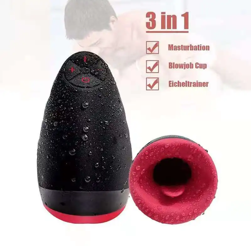Free sample 3 in 1 Silicone Soft  throat goat mouth lick it suck masturbator cup for men adult male sex toys products store