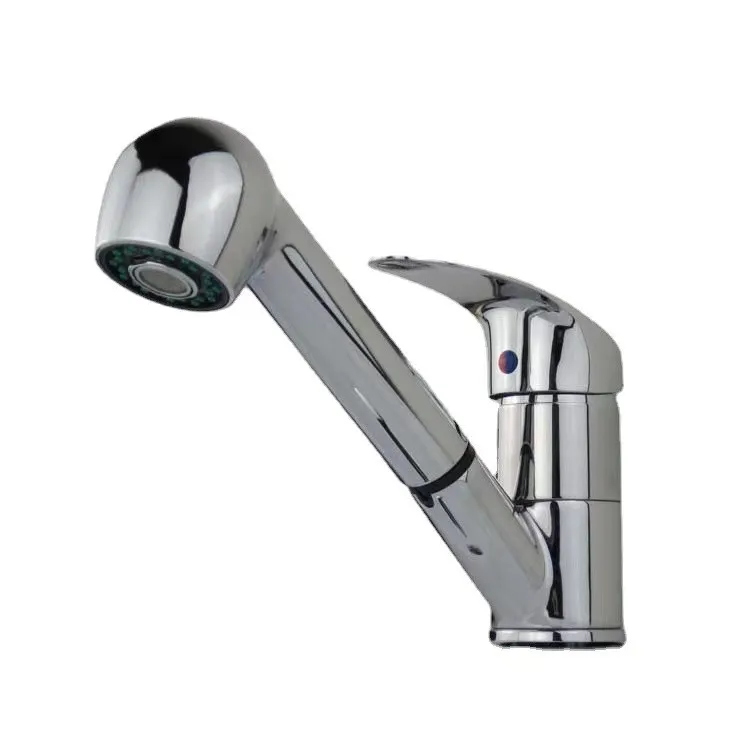 Faucet Kitchen Faucets Sink Faucets Pull Out Sprayer Kitchen Mixer Single Hole Single Handle Brass Deck Mounted