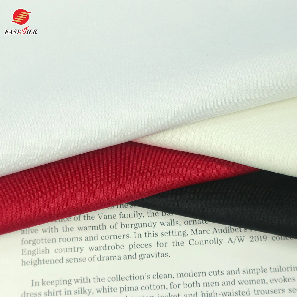 Fabric Manufacturer Double face thick plain dyed air layer stretch scuba knitting sportswear fabrics for clothing