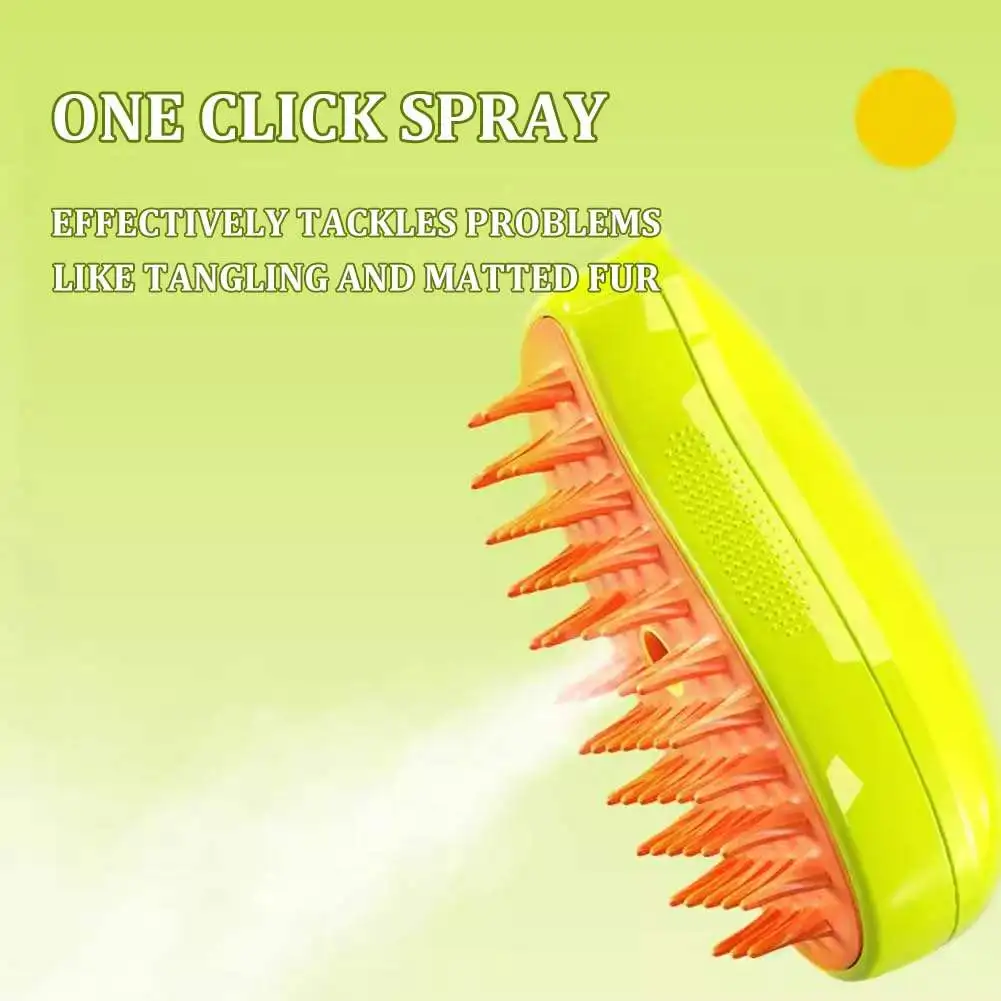 Rechargeable Pet Hair Massage Cat Brush Steamy Comb Dog Self Cleaning Brush Misty Cat Spray Steam Brush Multifunctional 3 in 1