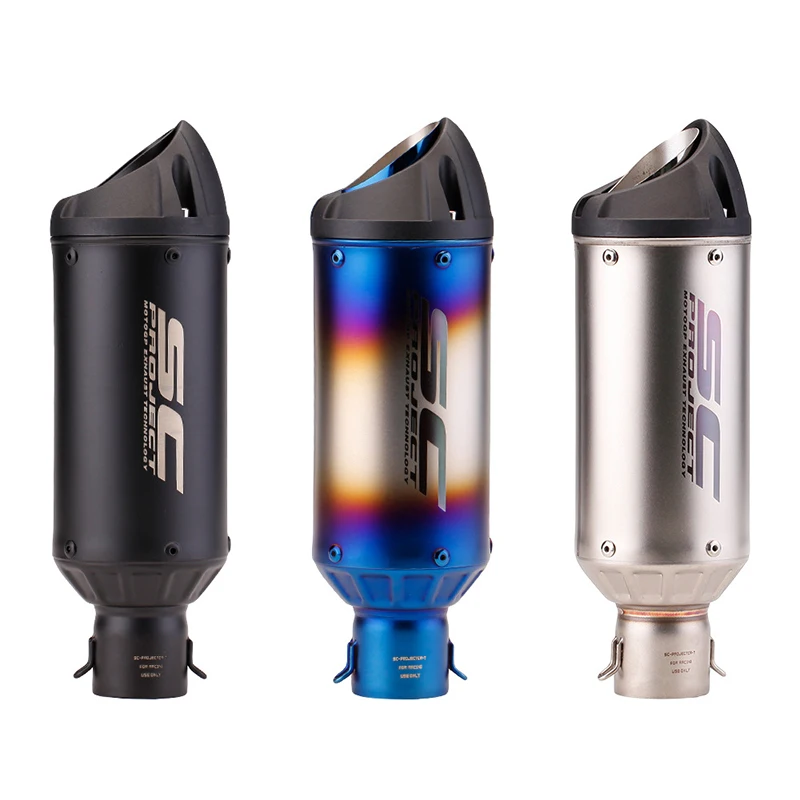 Universal Motorcycle Exhaust System Tube 51MM Motorcycle Exhaust Muffler Stainless Steel Escapes Pipe